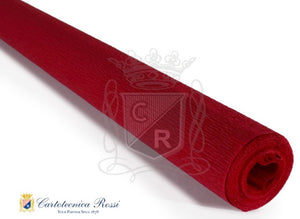 Italian Crepe Paper 60gms, Full roll 50cm x 250cm - Red (319)