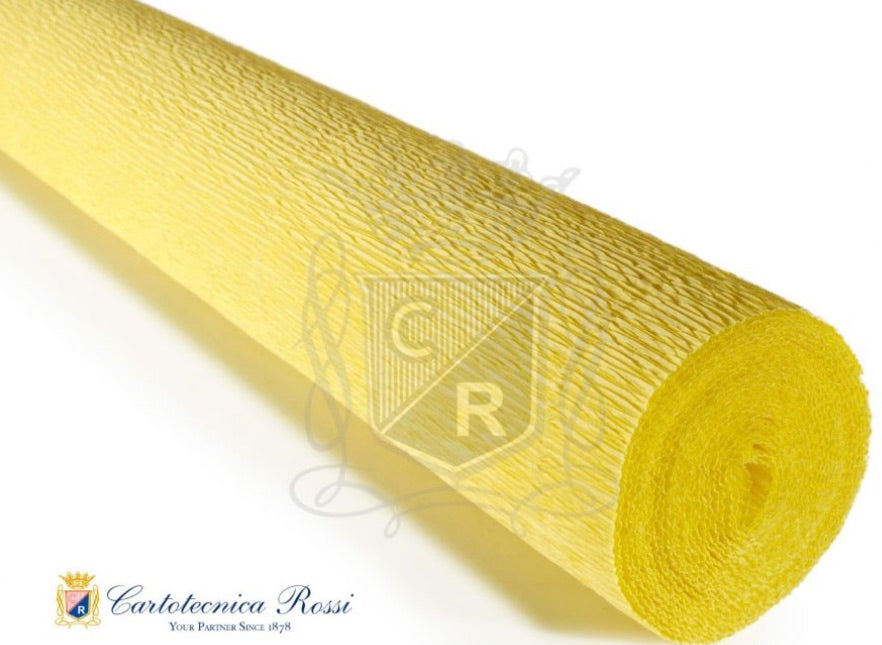 Italian Crepe Paper 180gms, Full roll 50cm x 250cm - Canary Yellow (574)