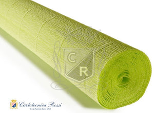 Italian Crepe Paper 140gms, Full roll 50cm x 250cm - Acid Green (958)
