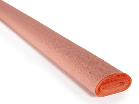 Italian Crepe Paper 60gms, Full roll 50cm x 250cm - Salmon Pink (200)
