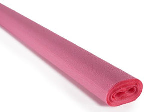 Italian Crepe Paper 60gms, Full roll 50cm x 250cm - Peach Blossom Pink (202)