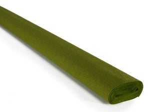 Italian Crepe Paper 60gms, Full roll 50cm x 250cm - Musk Green (264)