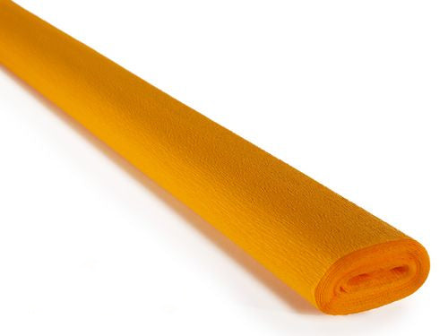 Italian Crepe Paper 60gms, Full roll 50cm x 250cm - Base Orange (294)