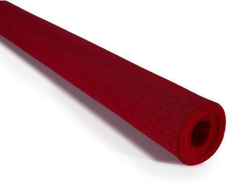 Italian Crepe Paper 90gms, Full roll 50cm x 150cm - Burgundy Red (364)
