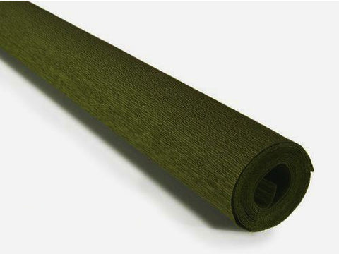 Italian Crepe Paper 90gms, Full roll 50cm x 150cm - Grey Green (388)
