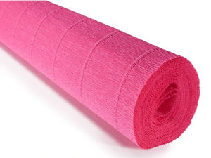 Italian Crepe Paper 180gms, Full roll 50cm x 250cm - Hydrangea Pink (571)