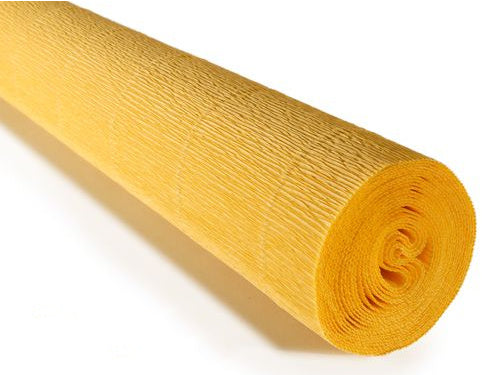 Italian Crepe Paper 180gms, Full roll 50cm x 250cm - Natural Rose Yellow (578)