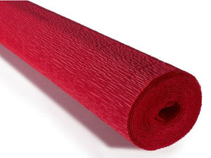 Italian Crepe Paper 140gms, Full roll 50cm x 250cm - Scarlet Red (989)