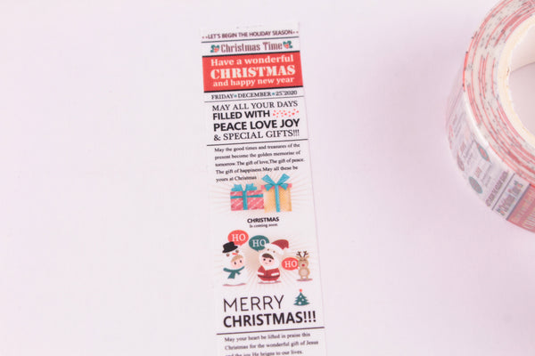 A Christmas Message Washi Tape - Wide Washi - 20mm