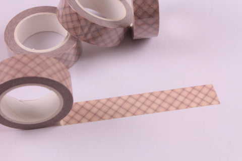 Pale Blush Tartan Washi Tape