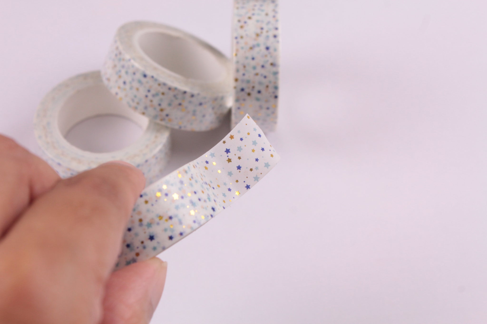 Confetti Stars Washi Tape with Gold Foil Accents
