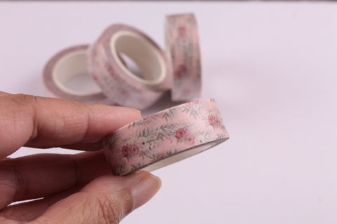 Delicate Pink Floral Washi Tape