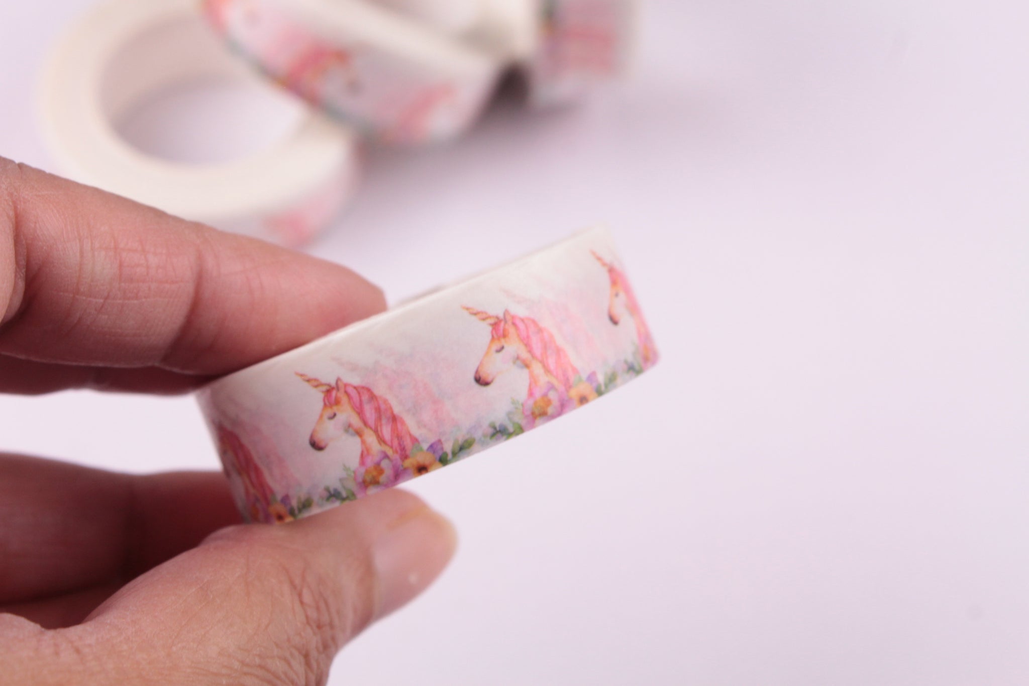 Unicorn Washi Tape, Unicorn and flowers washi tape