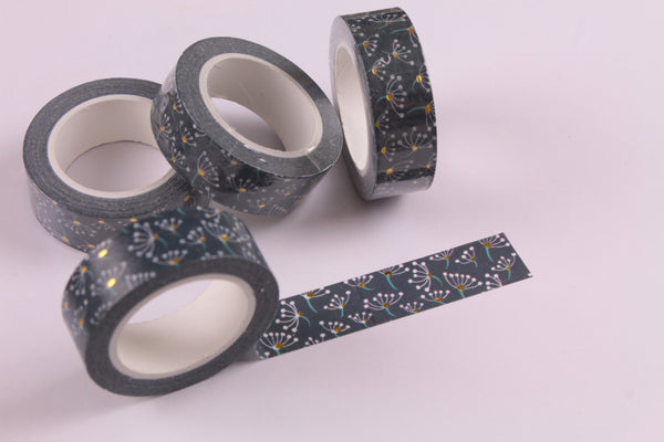 Floral Washi Tape with Gold Foil Accents