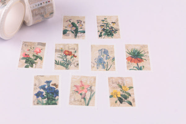 Floral stamps Washi Roll