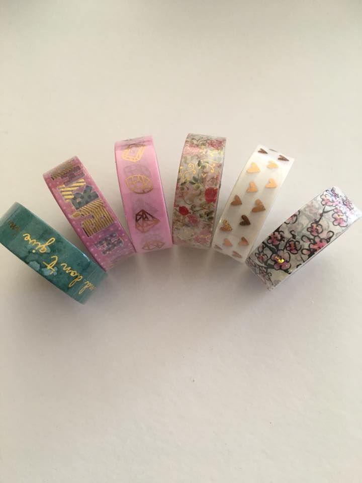 Foil Accents Washi tape - Set of 6