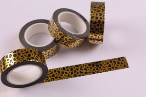 Gold Foil Leopard print Washi Tape
