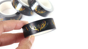 Gold Foil Reindeer Antlers washi tape