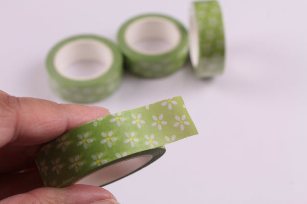 Green Floral Washi Tape