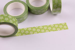 Green Floral Washi Tape