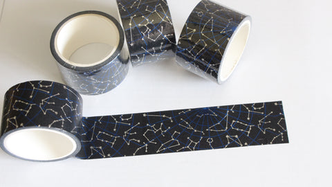 Silver Foil Constellation Washi Tape
