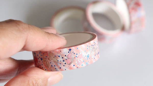 Pastel bows with Silver foil Washi Tape
