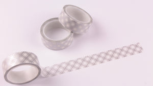 Silver Tartan Washi Tape