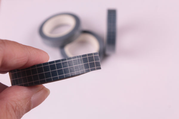 Blue grid Washi Tape, BuJo series washi tape, 10mm
