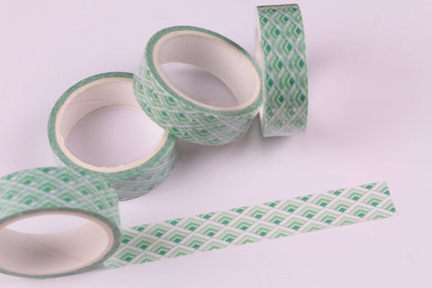 Green Geometric Washi Tape