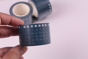 Perpetual Calendar Washi Tape - Wide Washi - 30mm