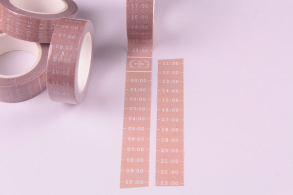 Hourly Schedule Washi Tape, BuJo series washi tape
