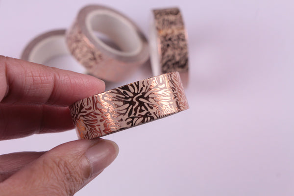 Abstract Rose Gold Foil Washi Tape