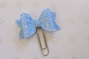 Blue Planner Bow Clip
