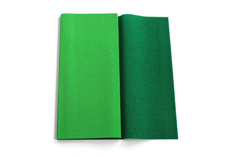 Gloria Doublette Crepe paper / Double sided crepe paper - Light Green & Moss Green