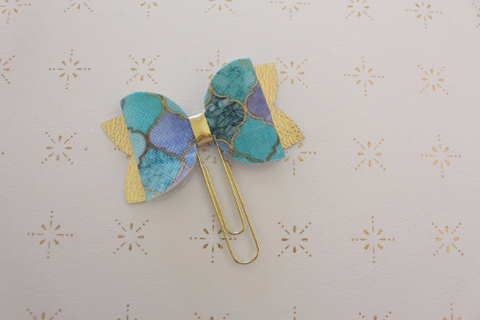 Ornate Print Planner Bow Clip