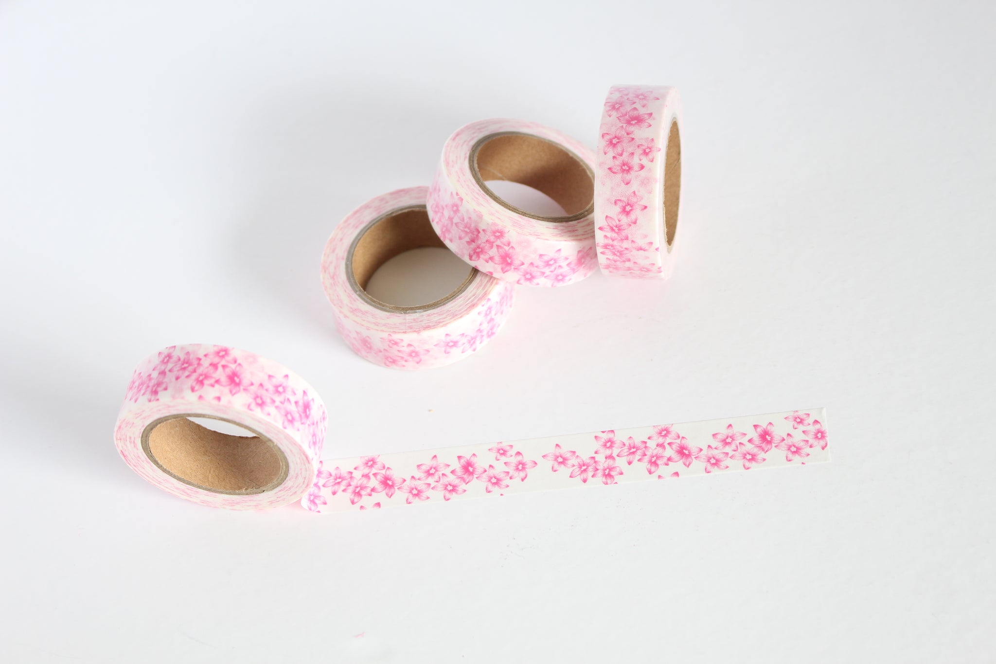 Pink Floral Print Washi Tape