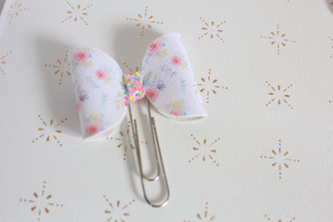 Pretty floral Planner bow Clip