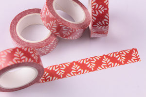 Festive Red and White Washi tape