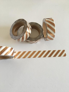 Rose Gold Foil Stripes Washi tape