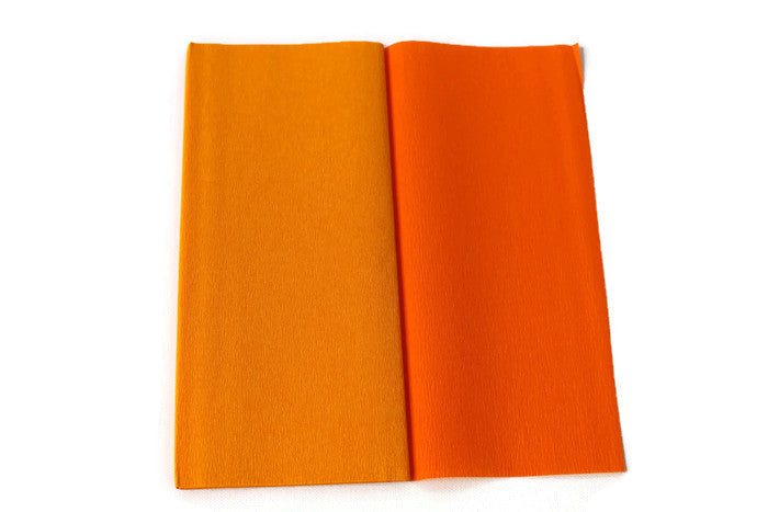 Gloria Doublette Crepe paper / Double sided crepe paper - Saffron Yellow & Orange