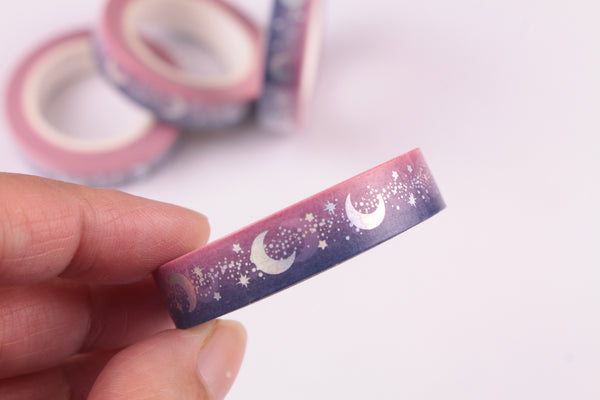 Silver Foil Ombre Night Sky Washi Tape