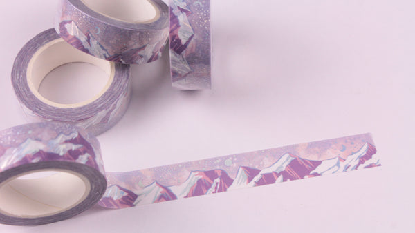 Silver Foil Snow Capped Mountains washi tape