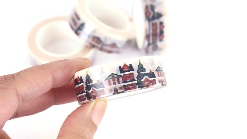 Snow covered Houses washi tape