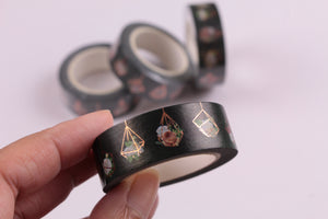 Terrarium Washi Tape with Rose Gold Foil Accents