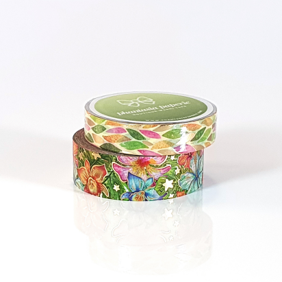 Tropical Bliss Washi Tape Duo - with Gold Foil Accents
