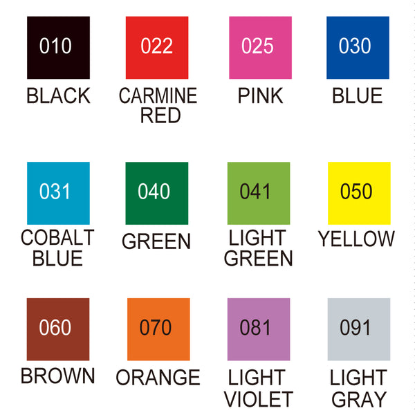 Kuretake - ZIG - CLEAN COLOR Real Brush - Set of 12 colours